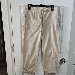 Talbots Women's Cropped Pants in Tan